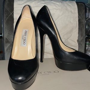 Jimmy Choo - Eros Kid Leather Black Pumps 🖤 36